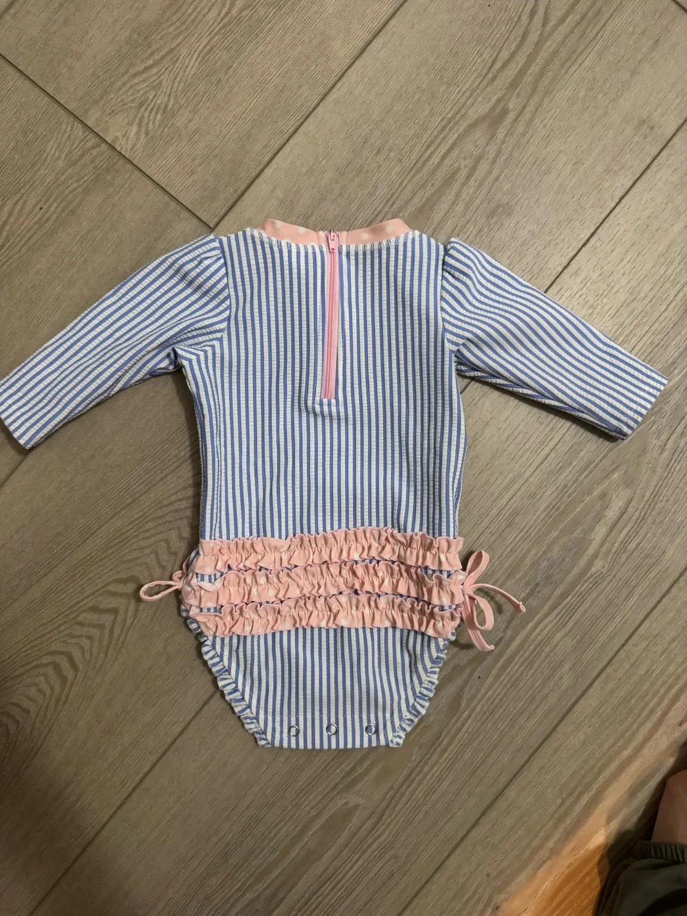 Ruffle Butts 3-6 Month Striped Swimsuit